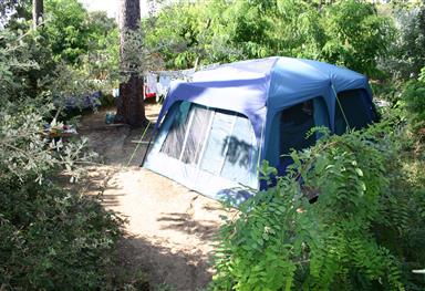 Tent pitch - camping in nature by the sea in Charente-Maritime